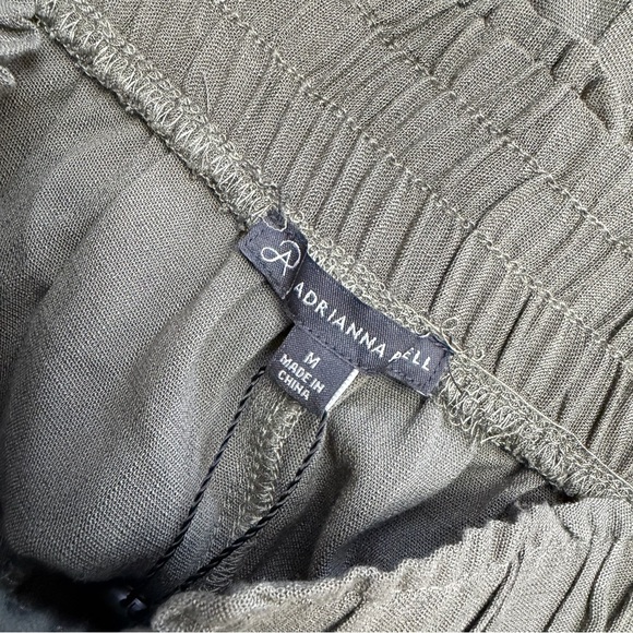 Adrianna Papell Olive Green Viscose Blend Flowy Shorts Size M - Picture 4 of 7